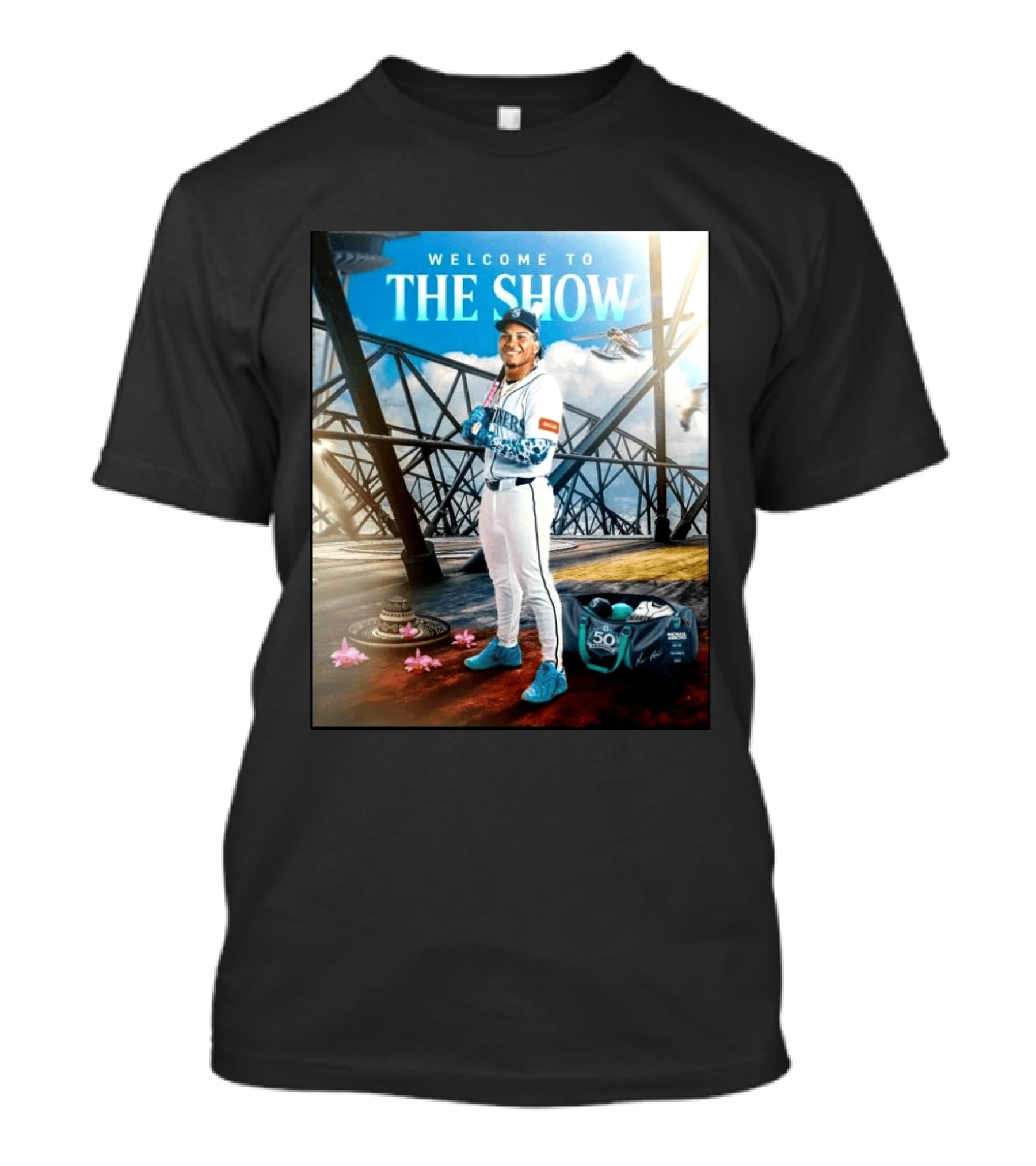 Welcome To The Show Michael Arroyo Mariners 50th Anniversary Baseball T-Shirt