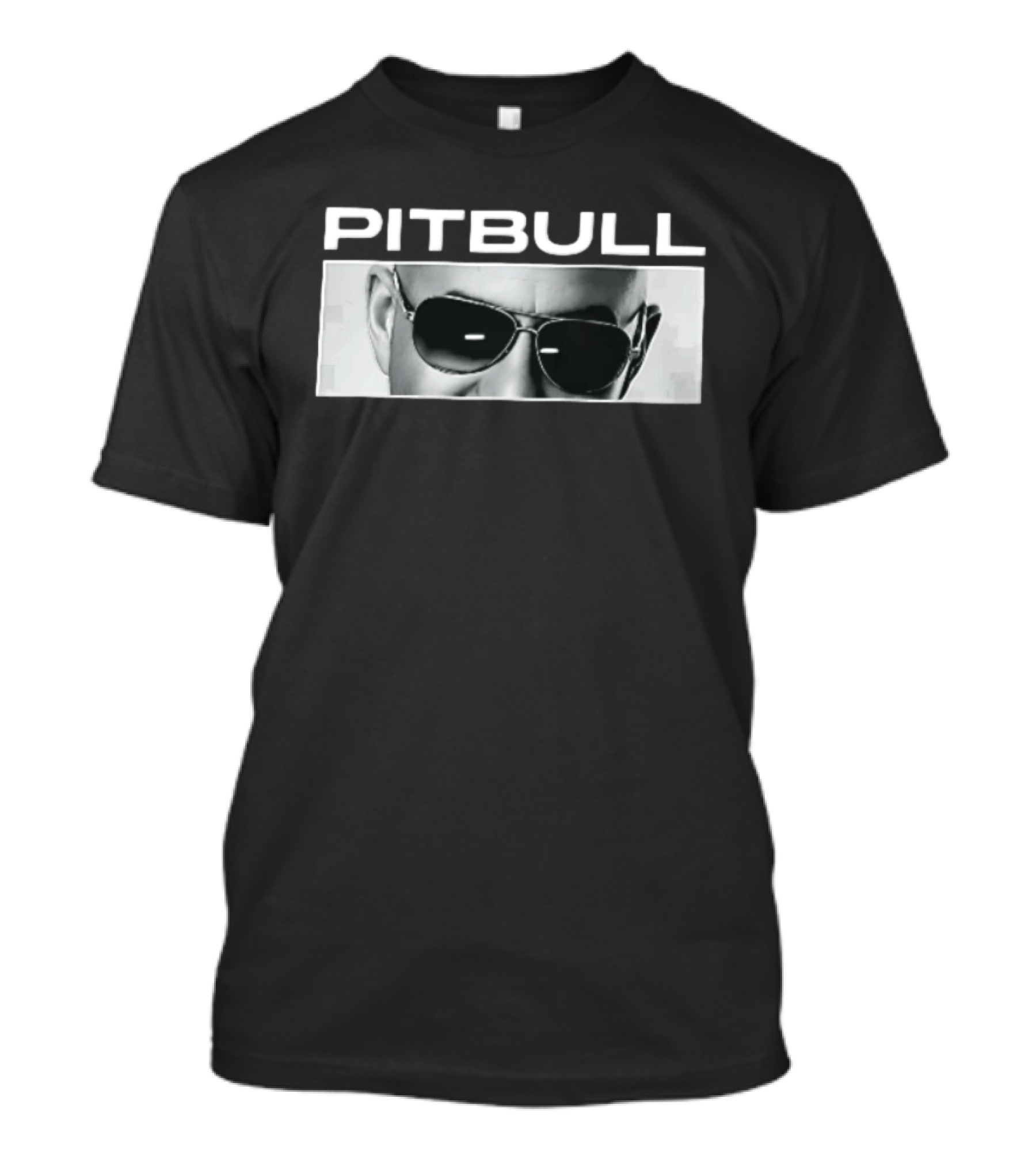 Pitbull Monochrome Aviator Sunglasses Close Up T-Shirt