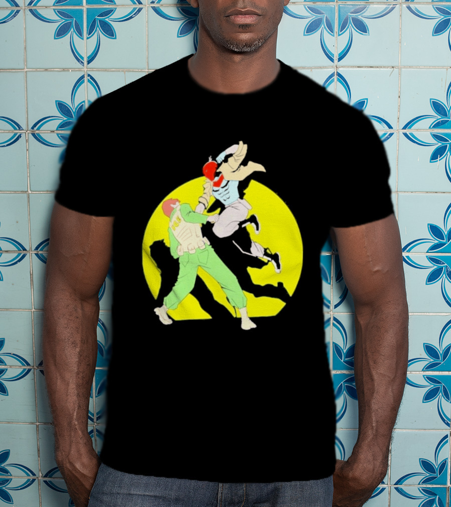 Red Hood Versus Ice Soldier Combat Action Scene T-Shirt