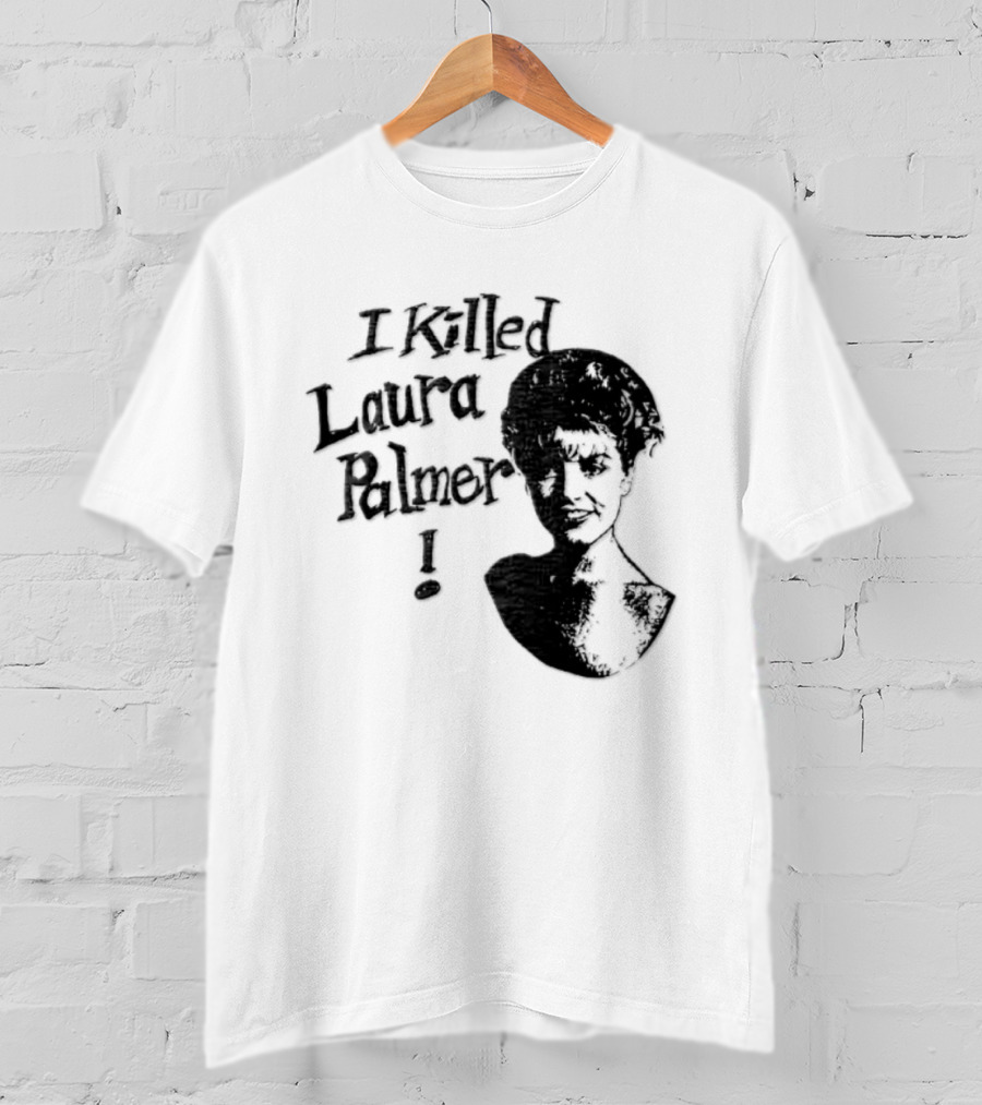 I Killed Laura Palmer Sheryl Lee High Contrast Bust Monochrome Stencil T-Shirt