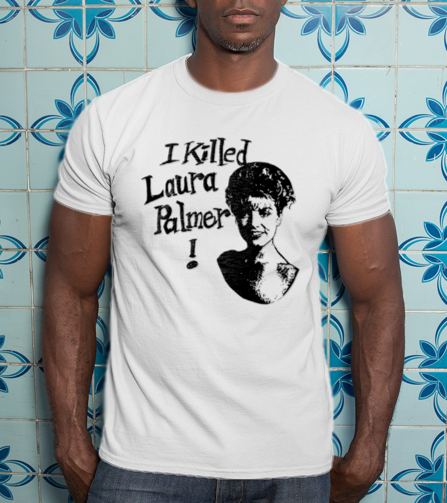I Killed Laura Palmer Sheryl Lee High Contrast Bust Monochrome Stencil T-Shirt