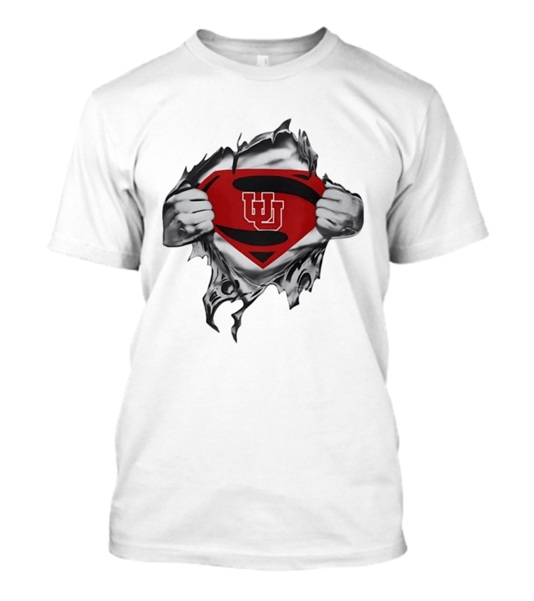 Utah Utes Superman Emblem College Football Fan Gear T-Shirt