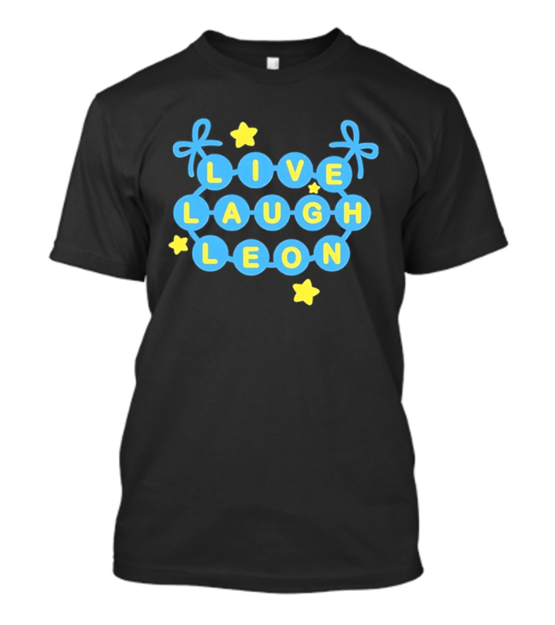Live Laugh Leon Meme Blue And Yellow Stars T-Shirt