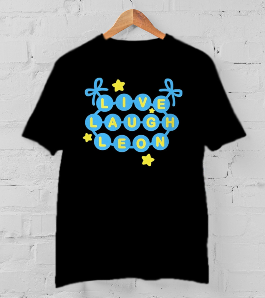 Live Laugh Leon Meme Blue And Yellow Stars T-Shirt