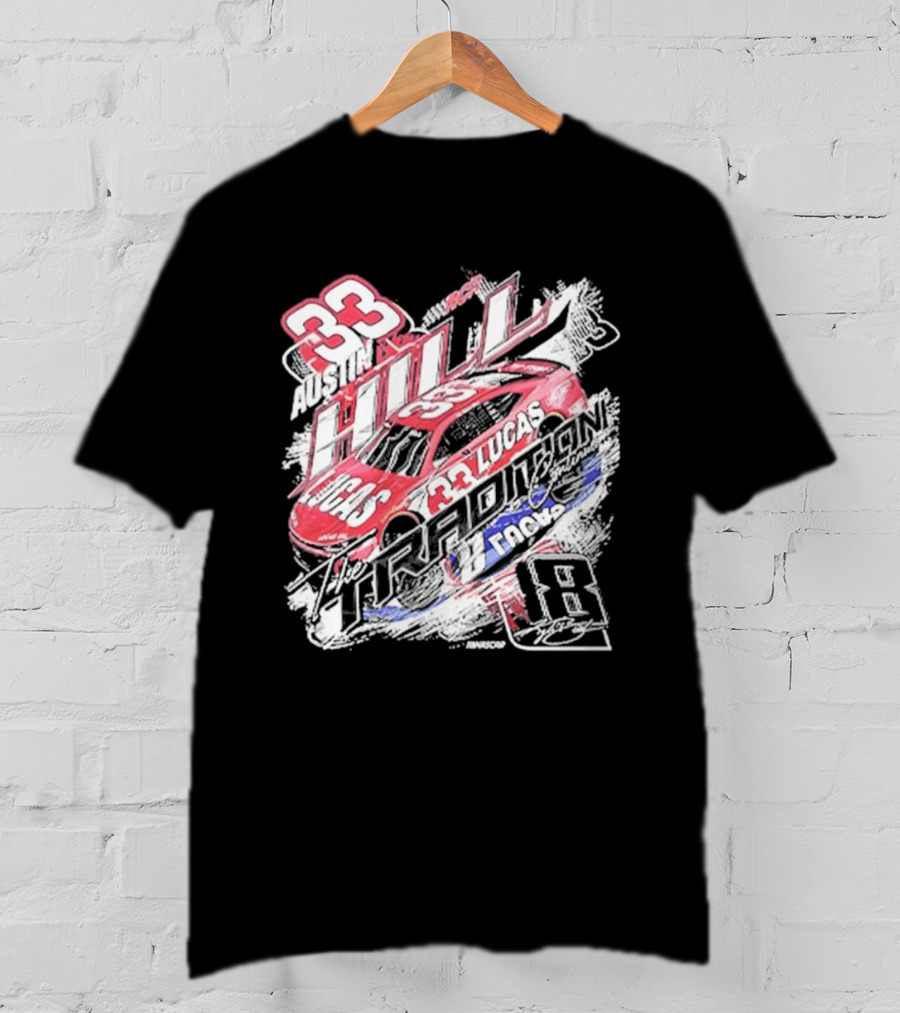 Austin Hill 33 Lucas Oil RCR NASCAR Racing Car Classic Ink T-Shirt