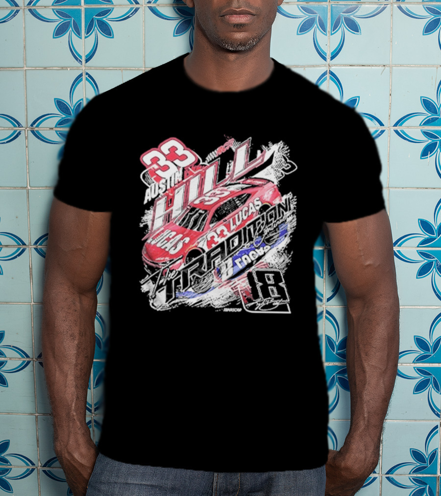 Austin Hill 33 Lucas Oil RCR NASCAR Racing Car Classic Ink T-Shirt