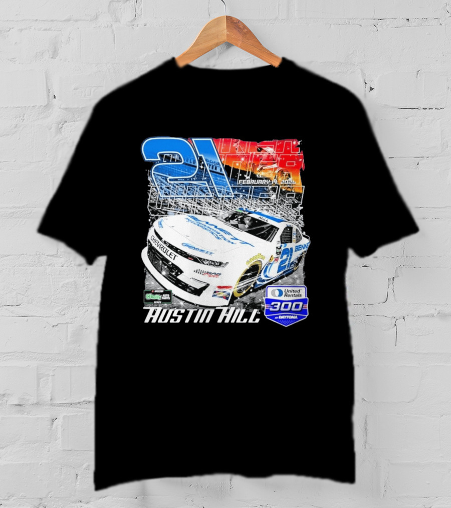 Austin Hill Richard Childress Racing February 2026 United Rentals 300 Daytona Race Winner Chevrolet 21 T-Shirt