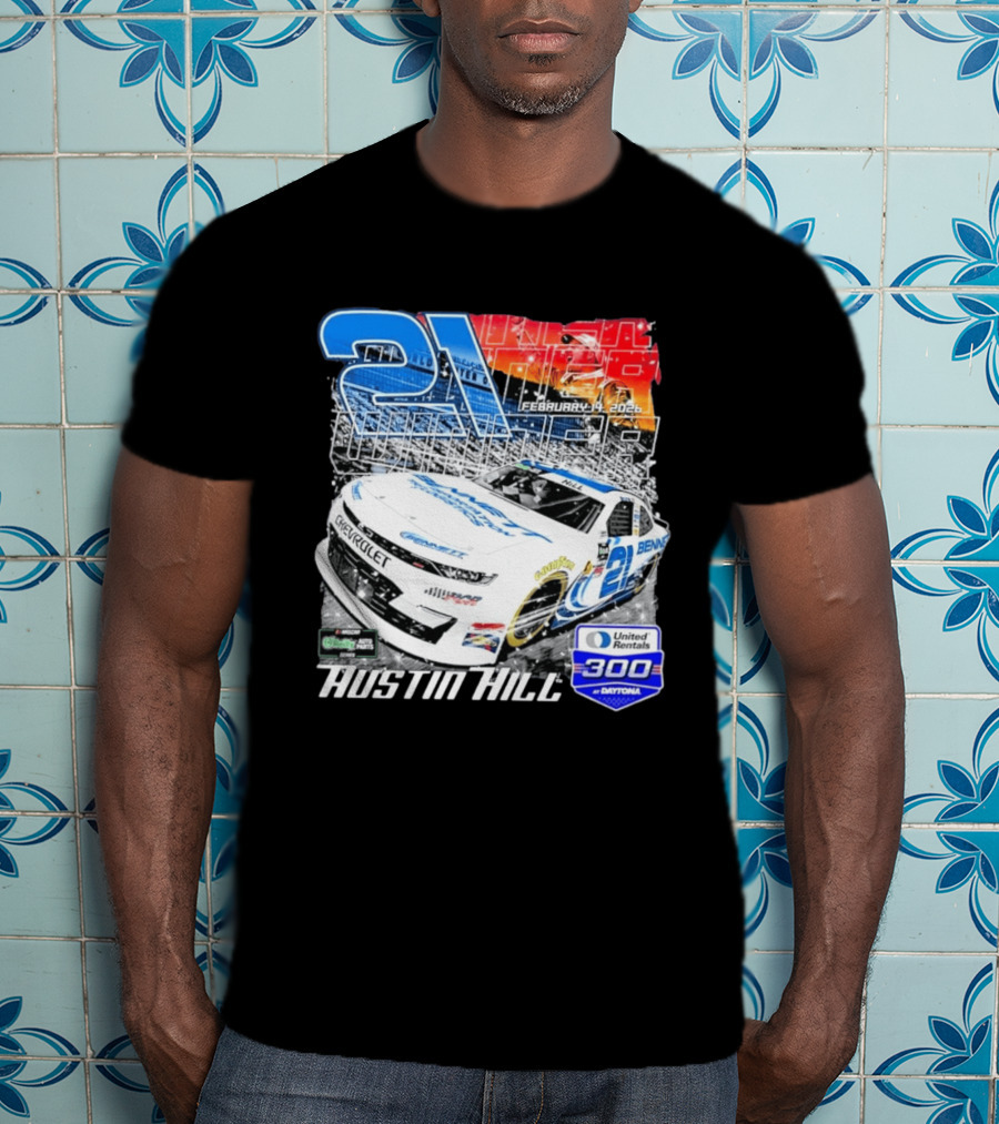 Austin Hill Richard Childress Racing February 2026 United Rentals 300 Daytona Race Winner Chevrolet 21 T-Shirt