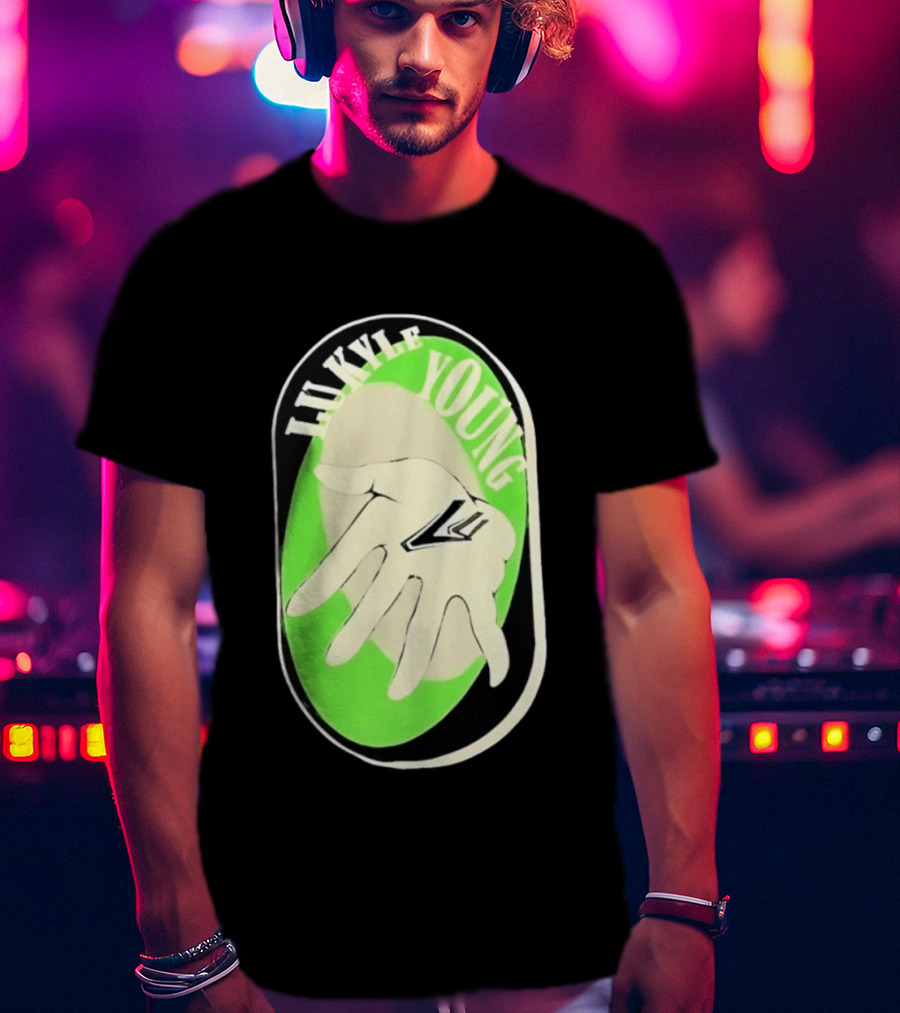 Lukyle Young Hand With Emblem In Green Oval T-Shirt
