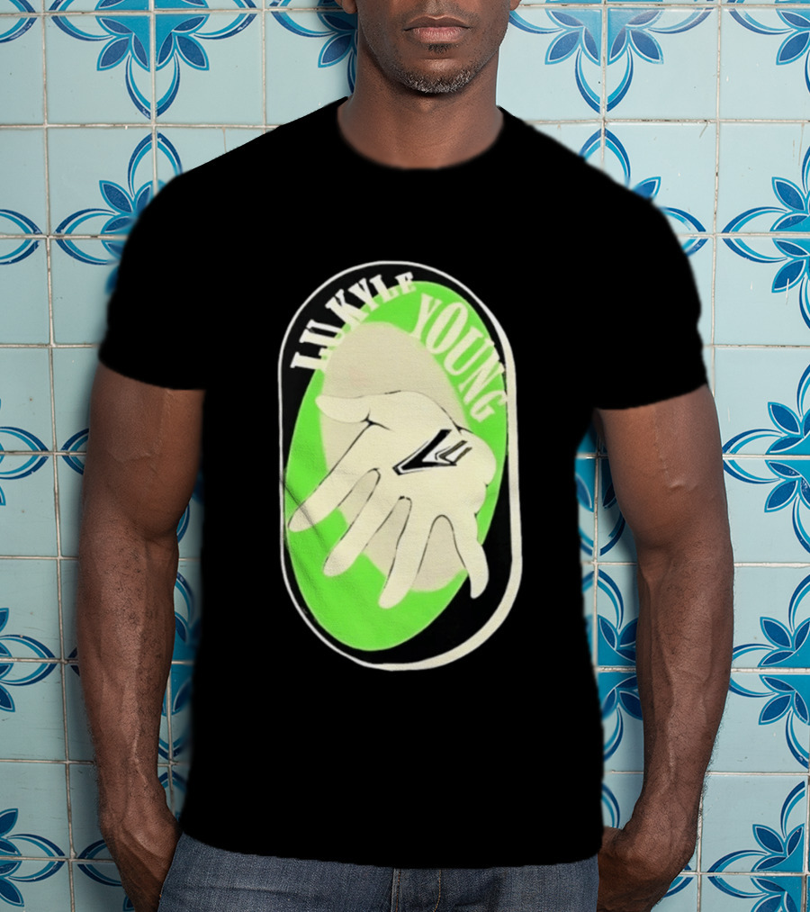 Lukyle Young Hand With Emblem In Green Oval T-Shirt