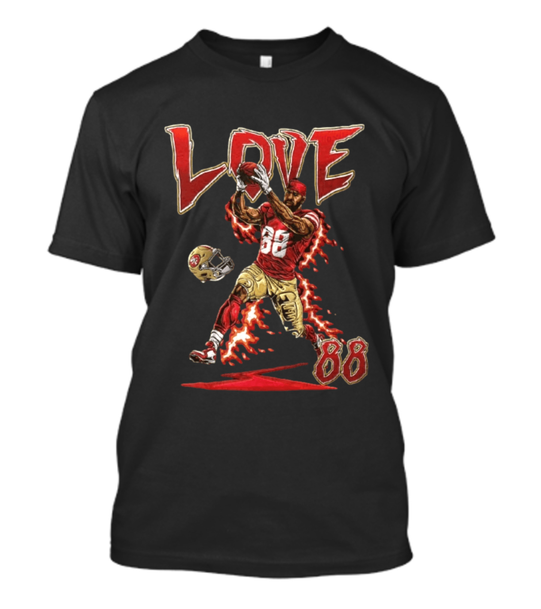 Marquise Goodwin San Francisco 49ers Number 88 Catching Football Love T-Shirt