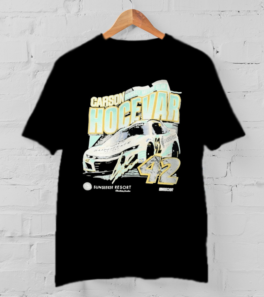 Carson Hocevar Legacy Motor Club 42 Sunseeker Resort NASCAR Racing T-Shirt