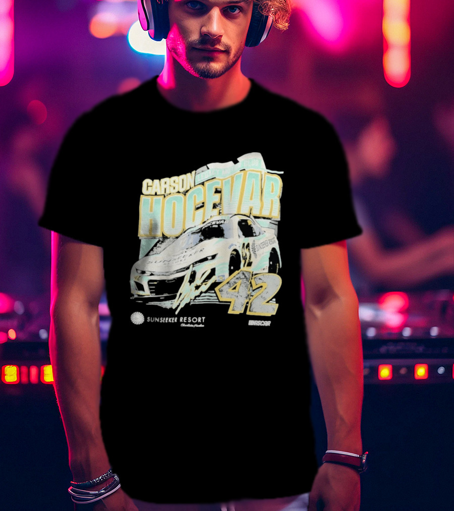 Carson Hocevar Legacy Motor Club 42 Sunseeker Resort NASCAR Racing T-Shirt