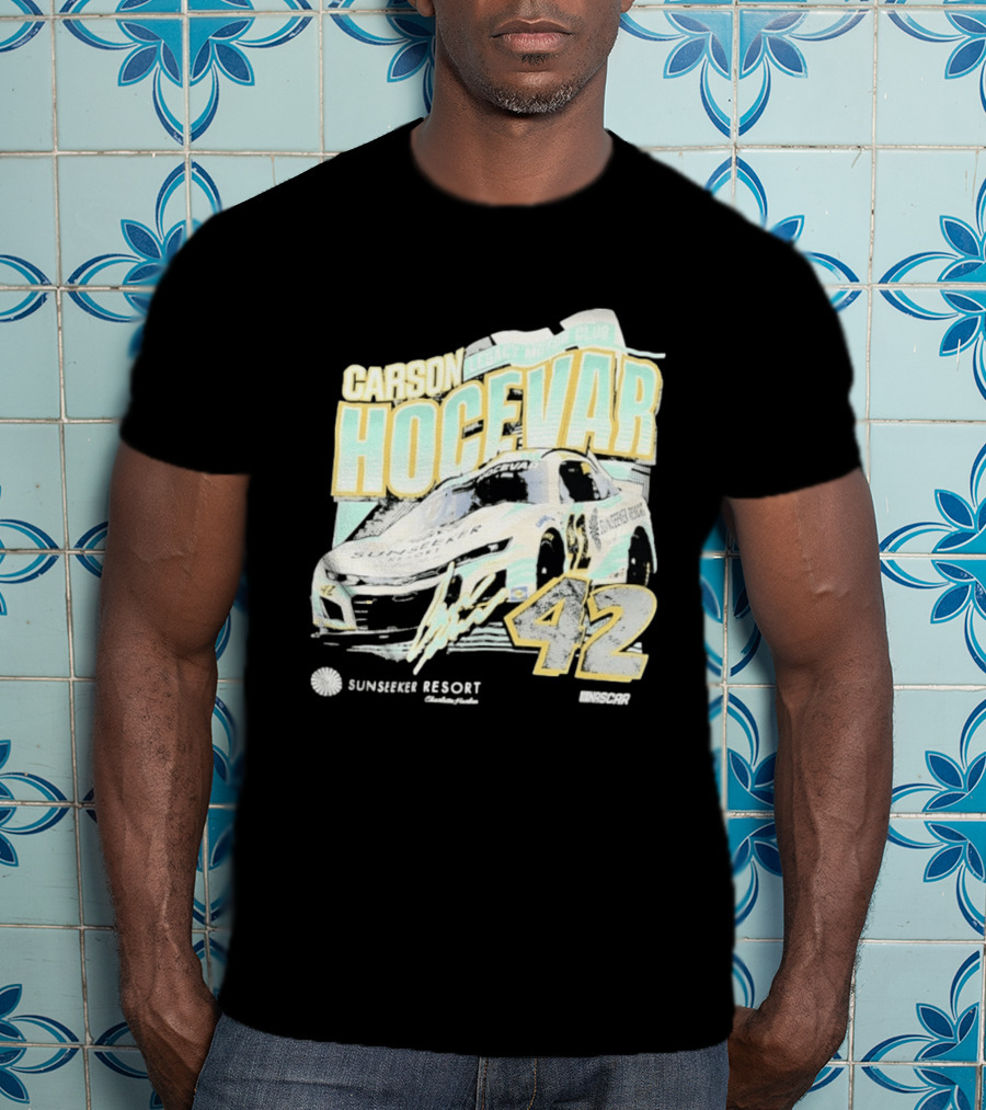 Carson Hocevar Legacy Motor Club 42 Sunseeker Resort NASCAR Racing T-Shirt