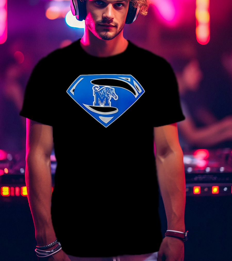 Superman Memphis Tigers NCAA College Basketball T-Shirt