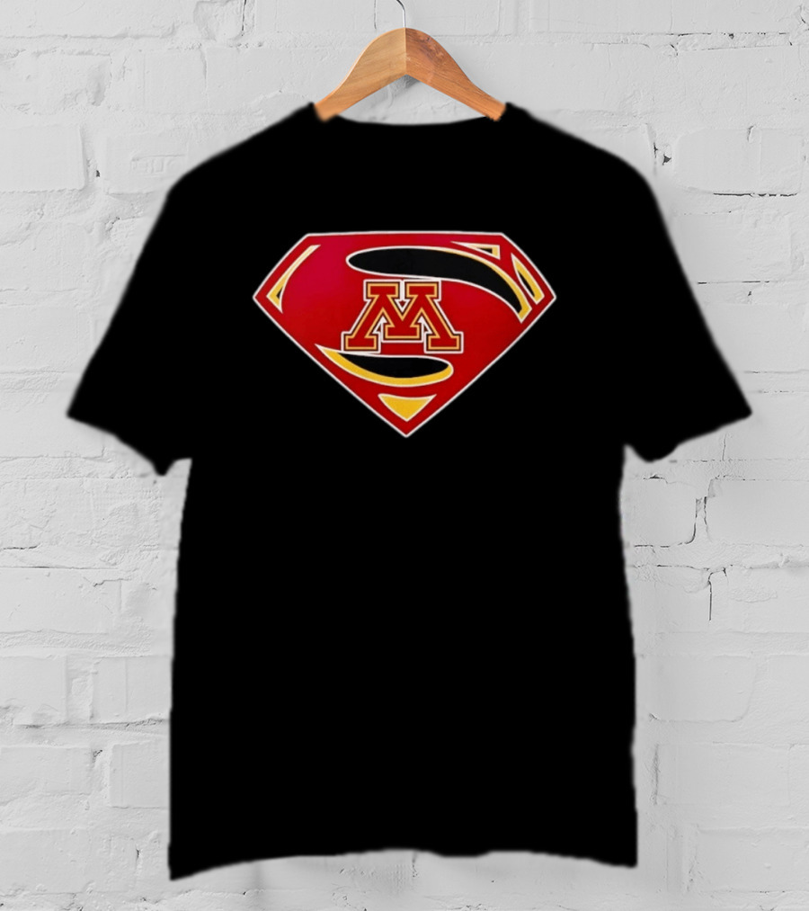 Minnesota Golden Gophers Superman Symbol College Sports Fan Gear T-Shirt