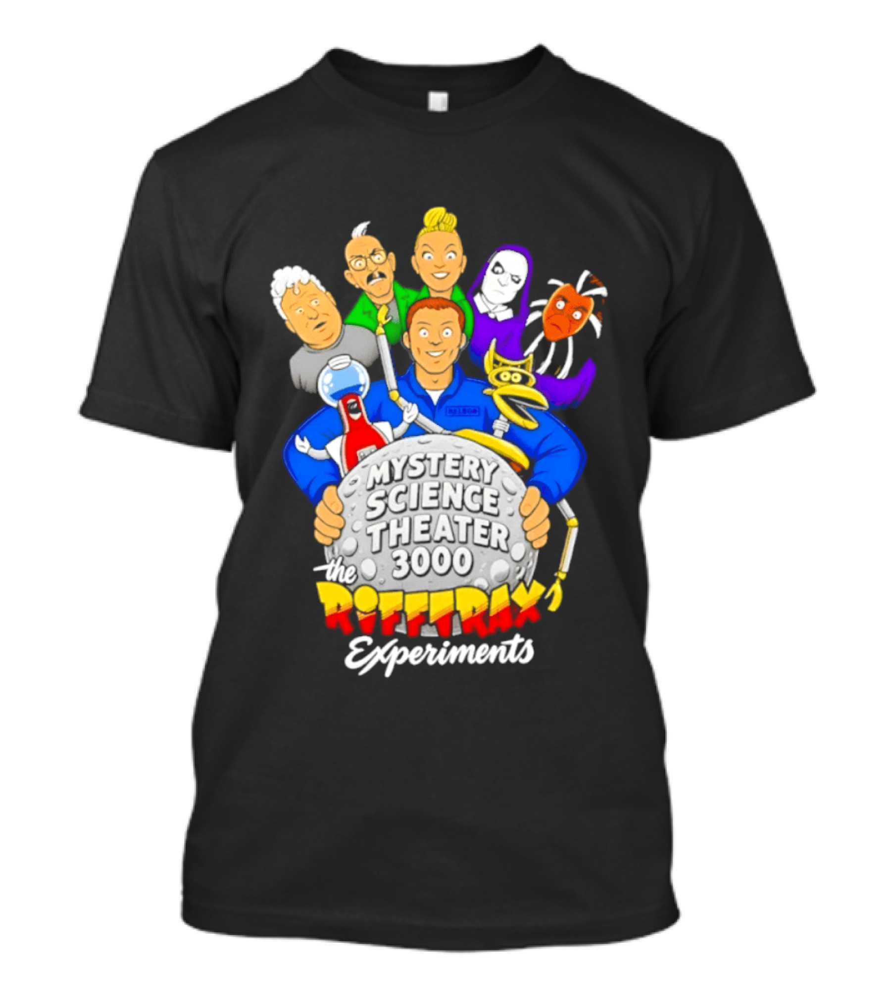 Mystery Science Theater 3000 RiffTrax Experiments With Iconic Robots And Characters T-Shirt