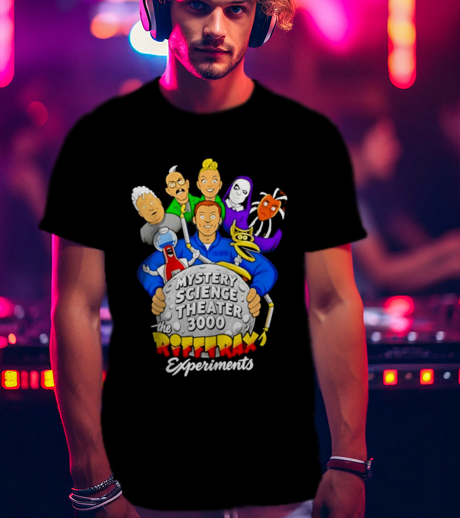 Mystery Science Theater 3000 RiffTrax Experiments With Iconic Robots And Characters T-Shirt