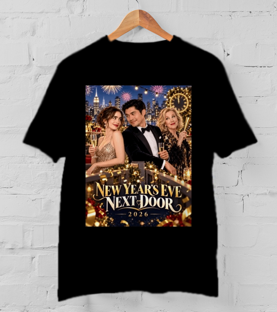 New Year's Eve Next Door 2026 Celebration With Charming Guests And Fireworks T-Shirt