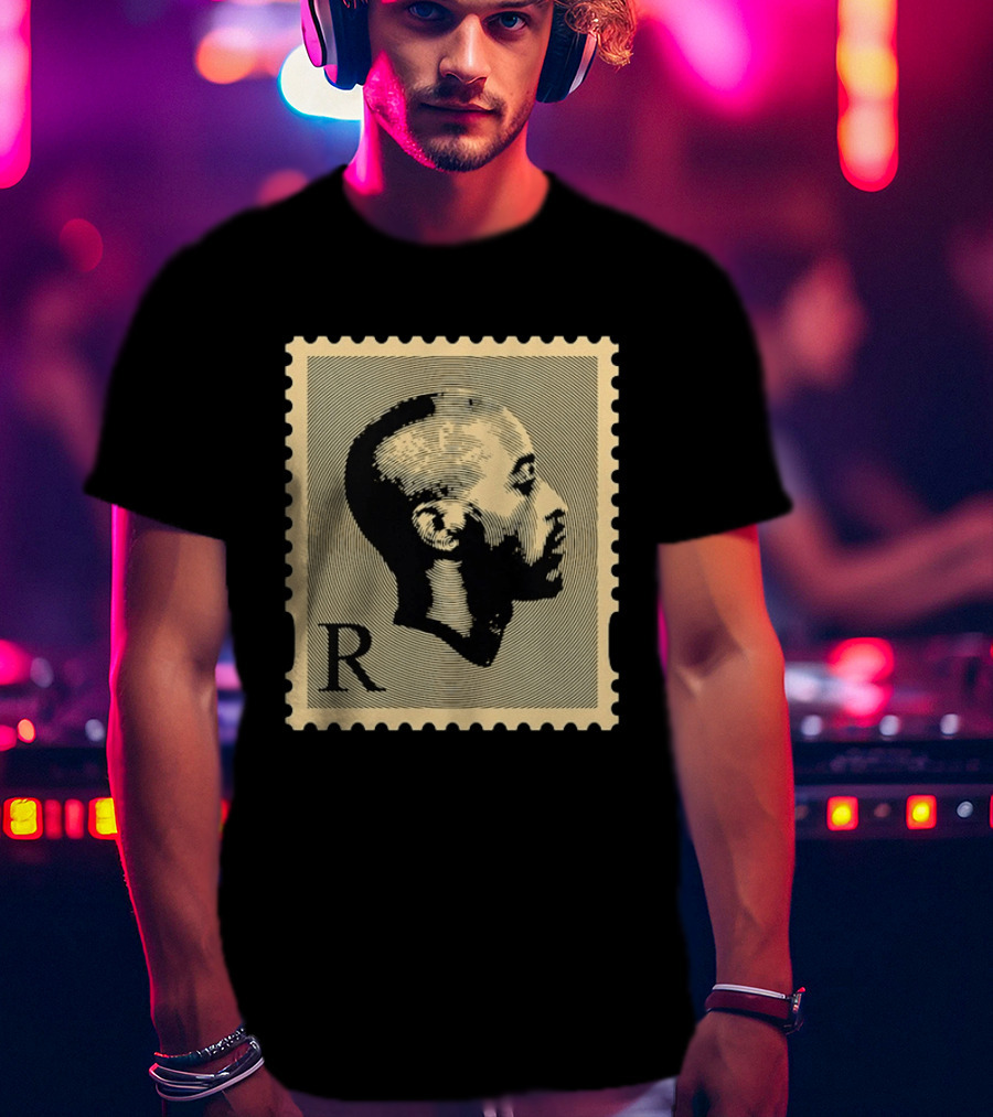 Tupac Shakur Black Postage Stamp Profile 2Pac T-Shirt