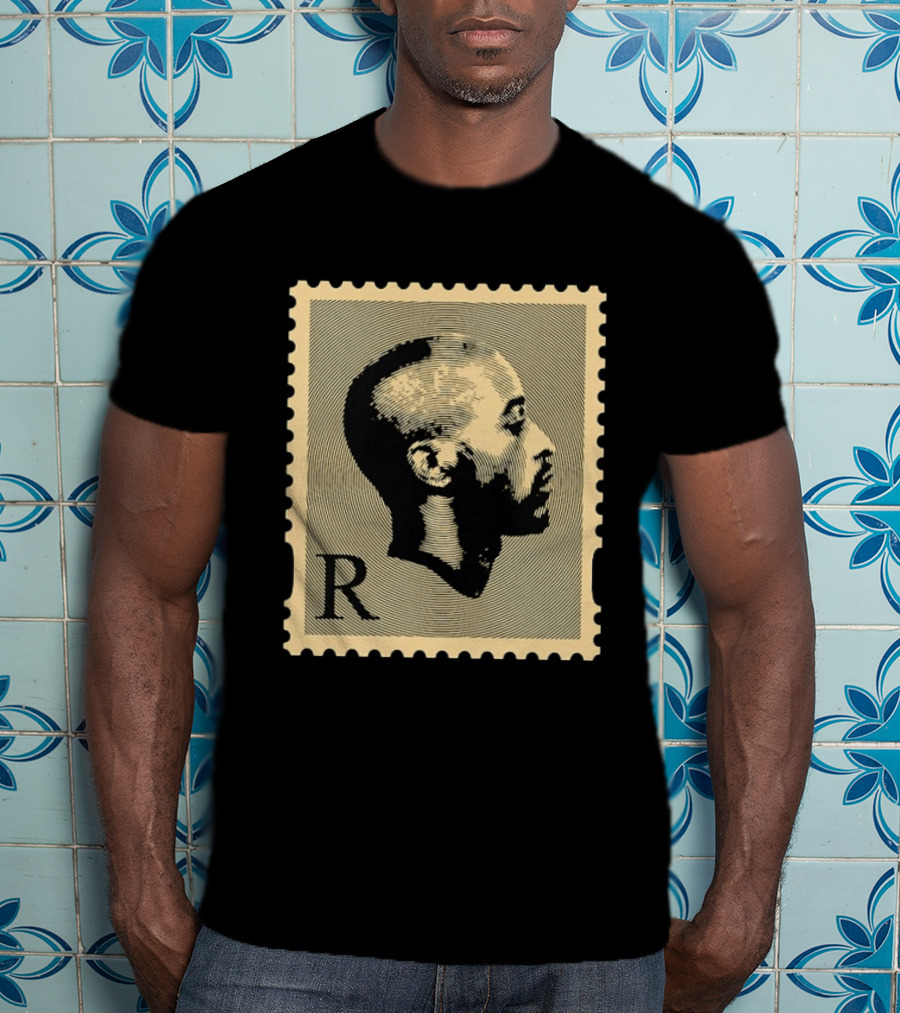 Tupac Shakur Black Postage Stamp Profile 2Pac T-Shirt