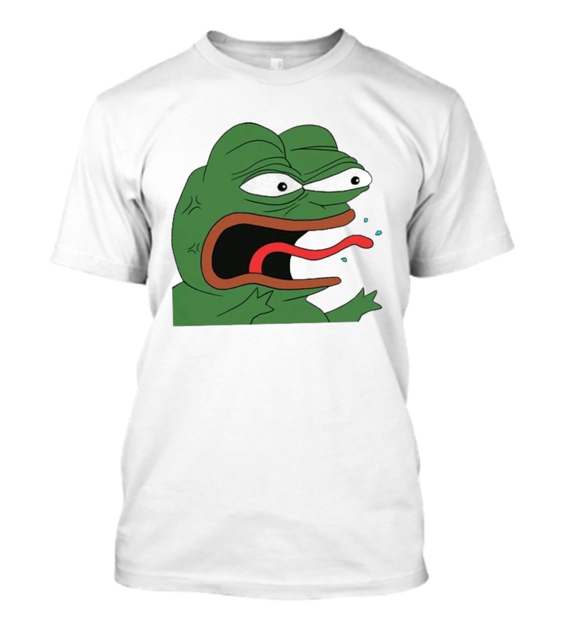 Angry Pepe Frog Meme Tongue Out Reaction Image T-Shirt