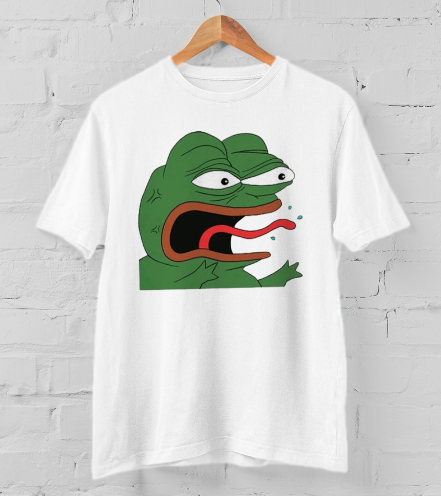 Angry Pepe Frog Meme Tongue Out Reaction Image T-Shirt