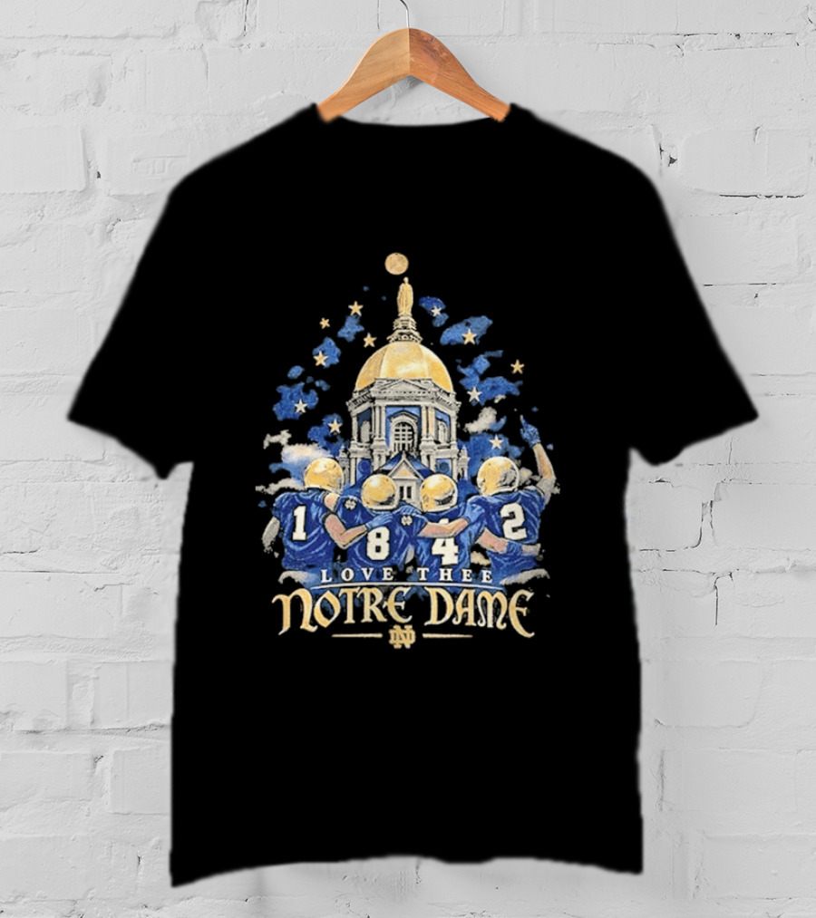 Notre Dame Football Golden Dome Love The Notre Dame 1182 Football Players T-Shirt