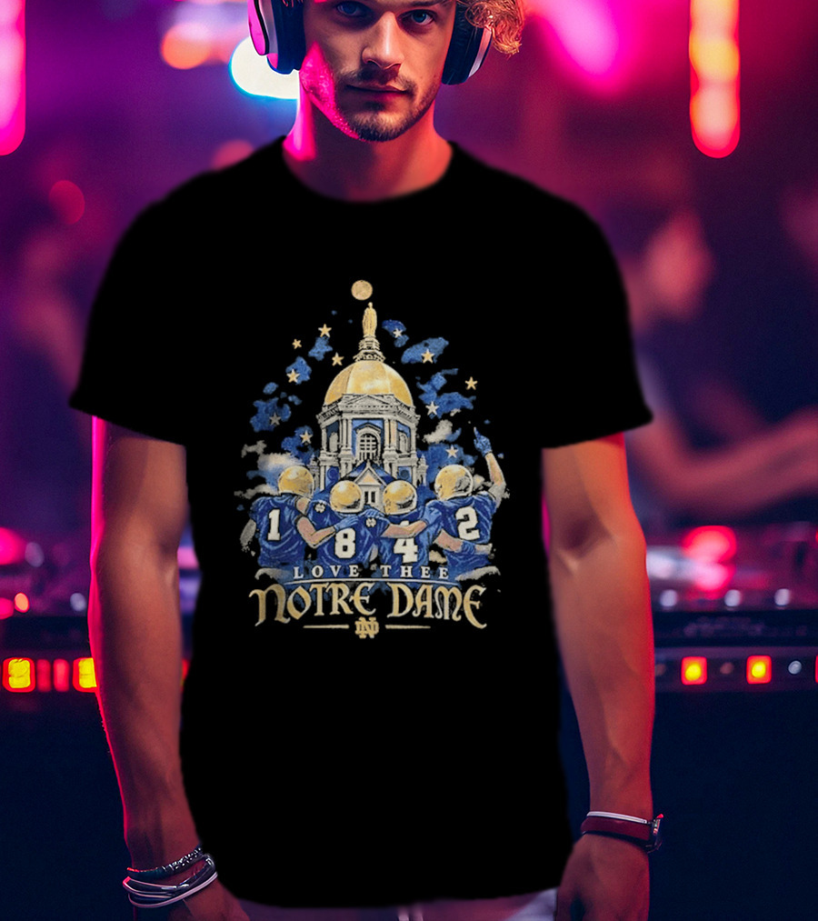 Notre Dame Football Golden Dome Love The Notre Dame 1182 Football Players T-Shirt