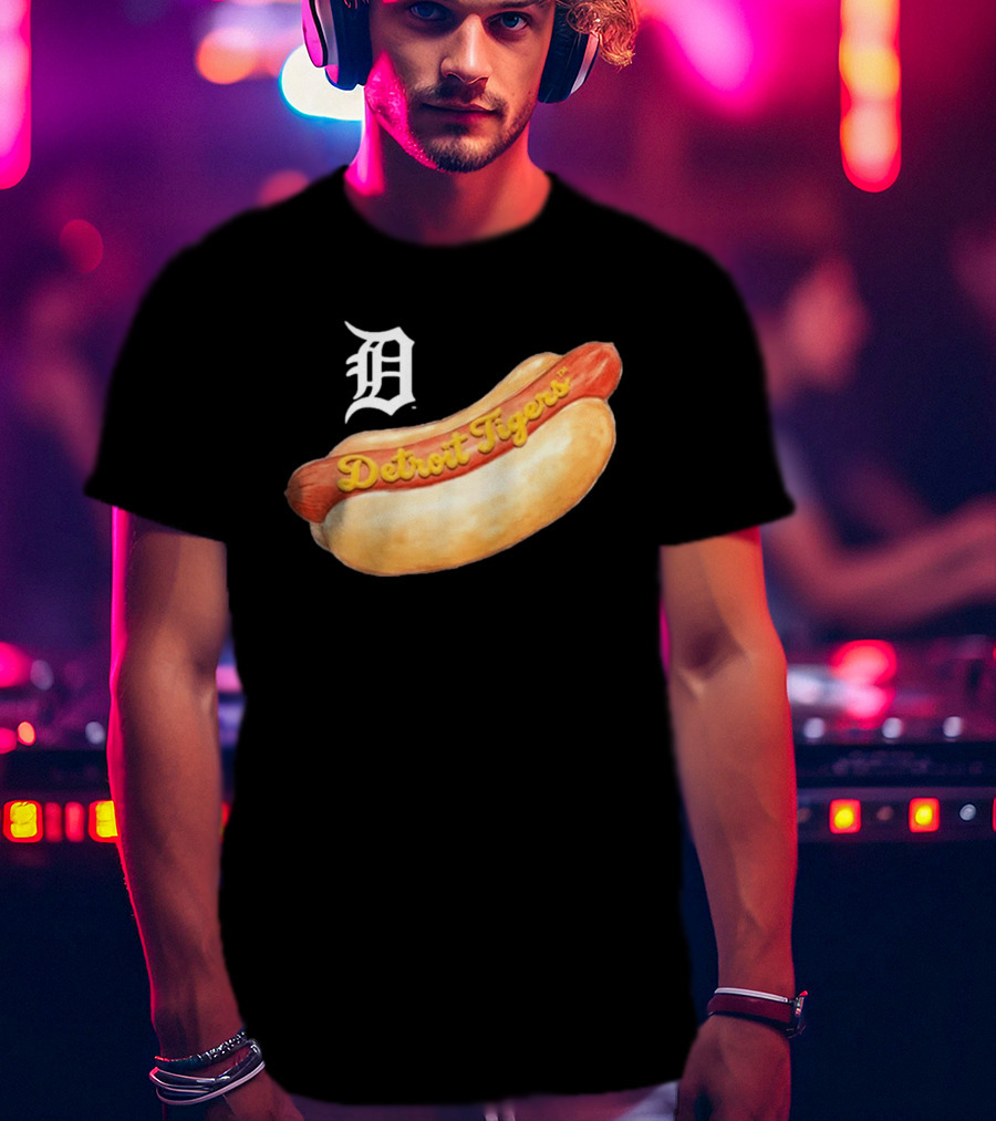 Detroit Tigers Youth Tiny Turnip Hot Dog T-Shirt