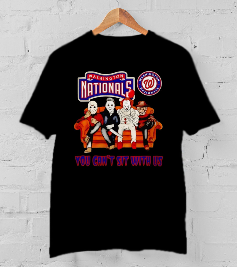 Washington Nationals Horror Movie Characters You Can't Sit With Us Couch Scene T-Shirt