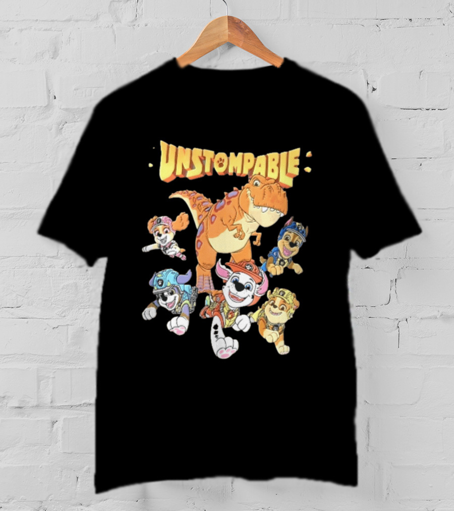 Paw Patrol Unstompable Pups With Tyrannosaurus Dinosaur Adventure T-Shirt