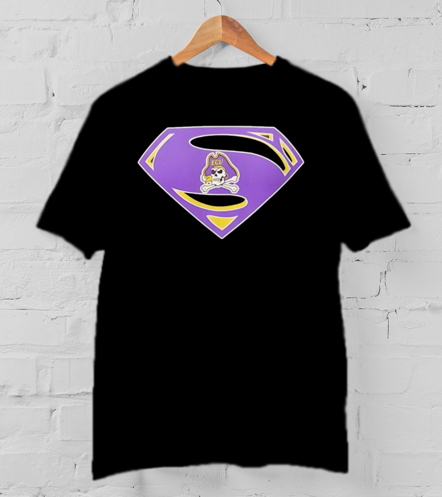 East Carolina University Pirates ECU Skull Superman T-Shirt