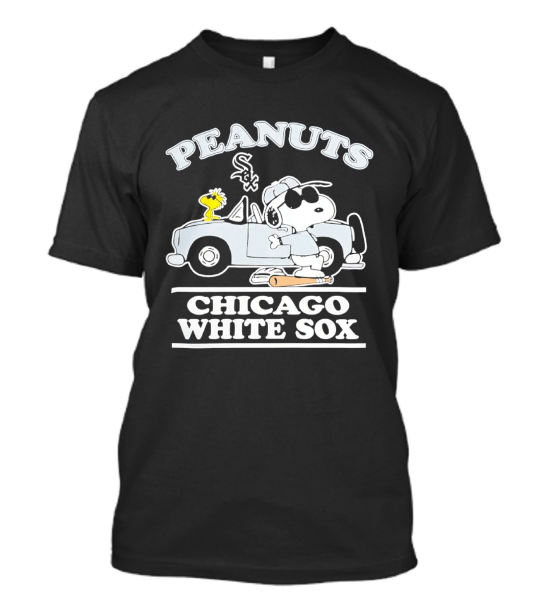 Peanuts Snoopy Woodstock In Car Chicago White Sox Baseball T-Shirt