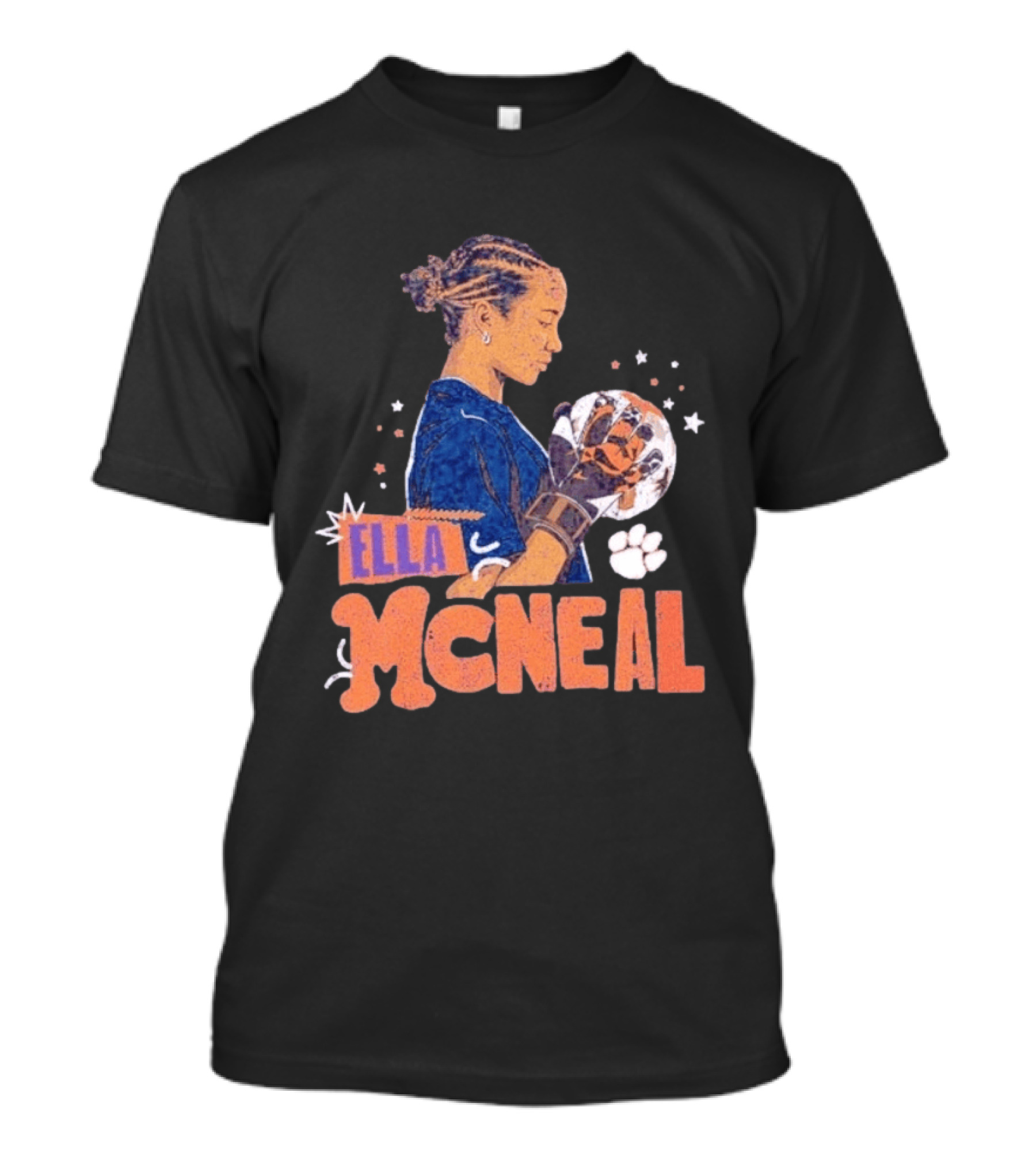 Ella McNeal Clemson Tigers Soccer Player Holding Ball T-Shirt