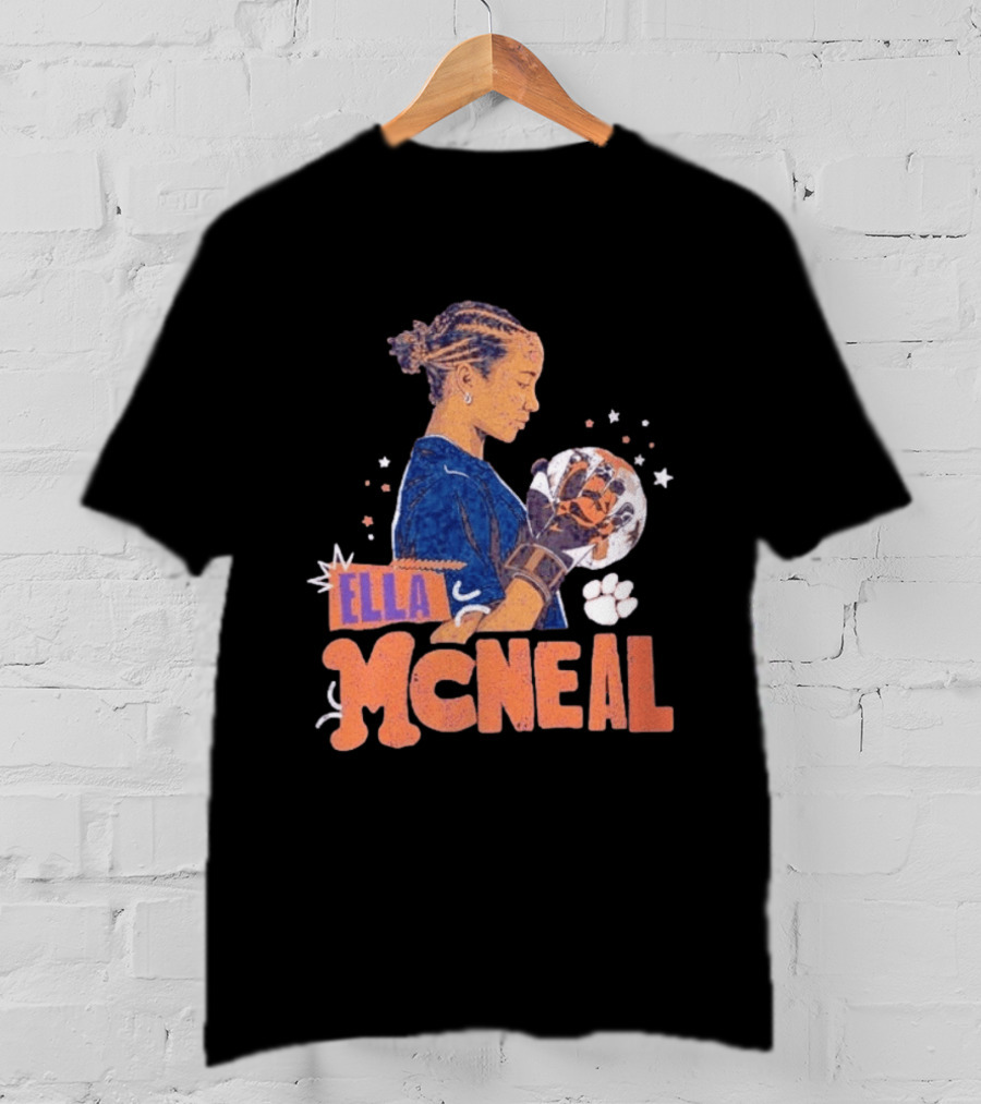 Ella McNeal Clemson Tigers Soccer Player Holding Ball T-Shirt