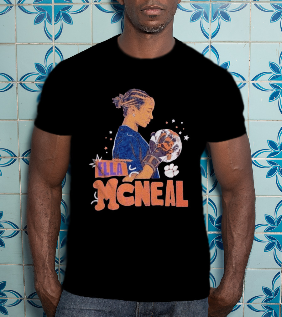 Ella McNeal Clemson Tigers Soccer Player Holding Ball T-Shirt
