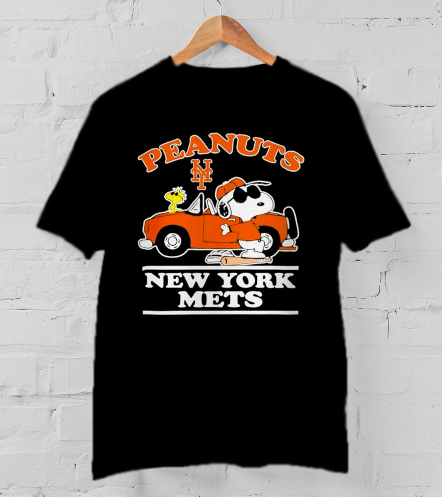 Peanuts Snoopy Woodstock New York Mets MLB Fan Gear T-Shirt