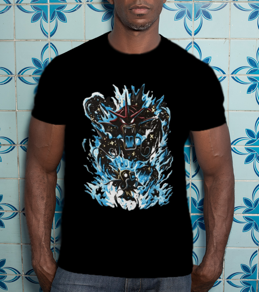 Gyarados And Magikarp Pokemon Evolution Deep Sea Water Power Splash Fan Favorite T-Shirt