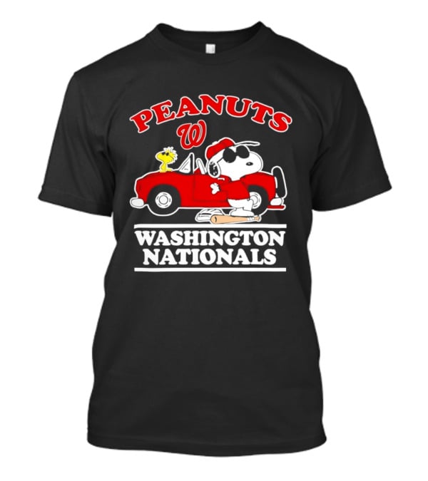Peanuts Snoopy Woodstock Washington Nationals Baseball Car T-Shirt