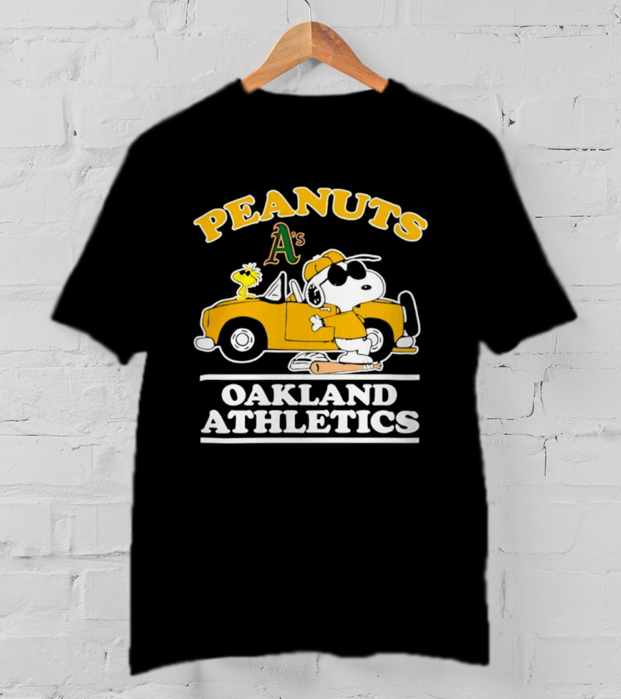 Peanuts Snoopy Woodstock Oakland Athletics A's T-Shirt