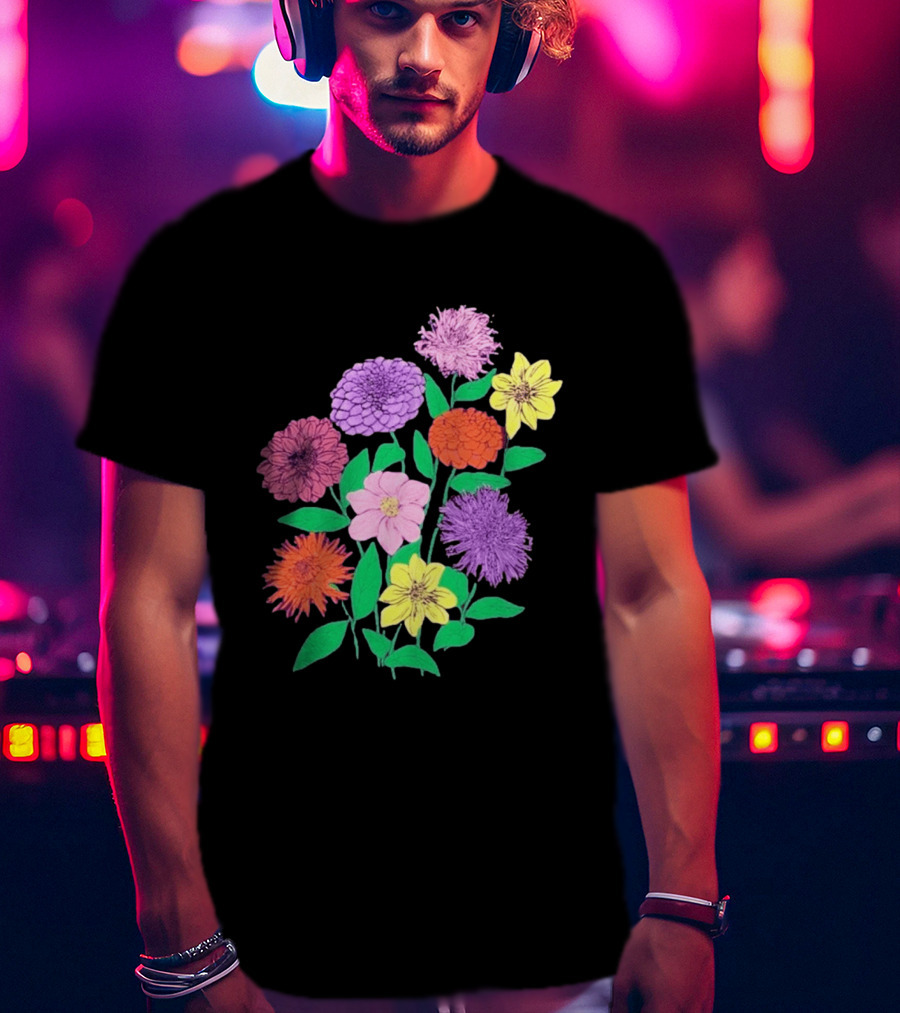 Jane Colby Colorful Floral Arrangement T-Shirt