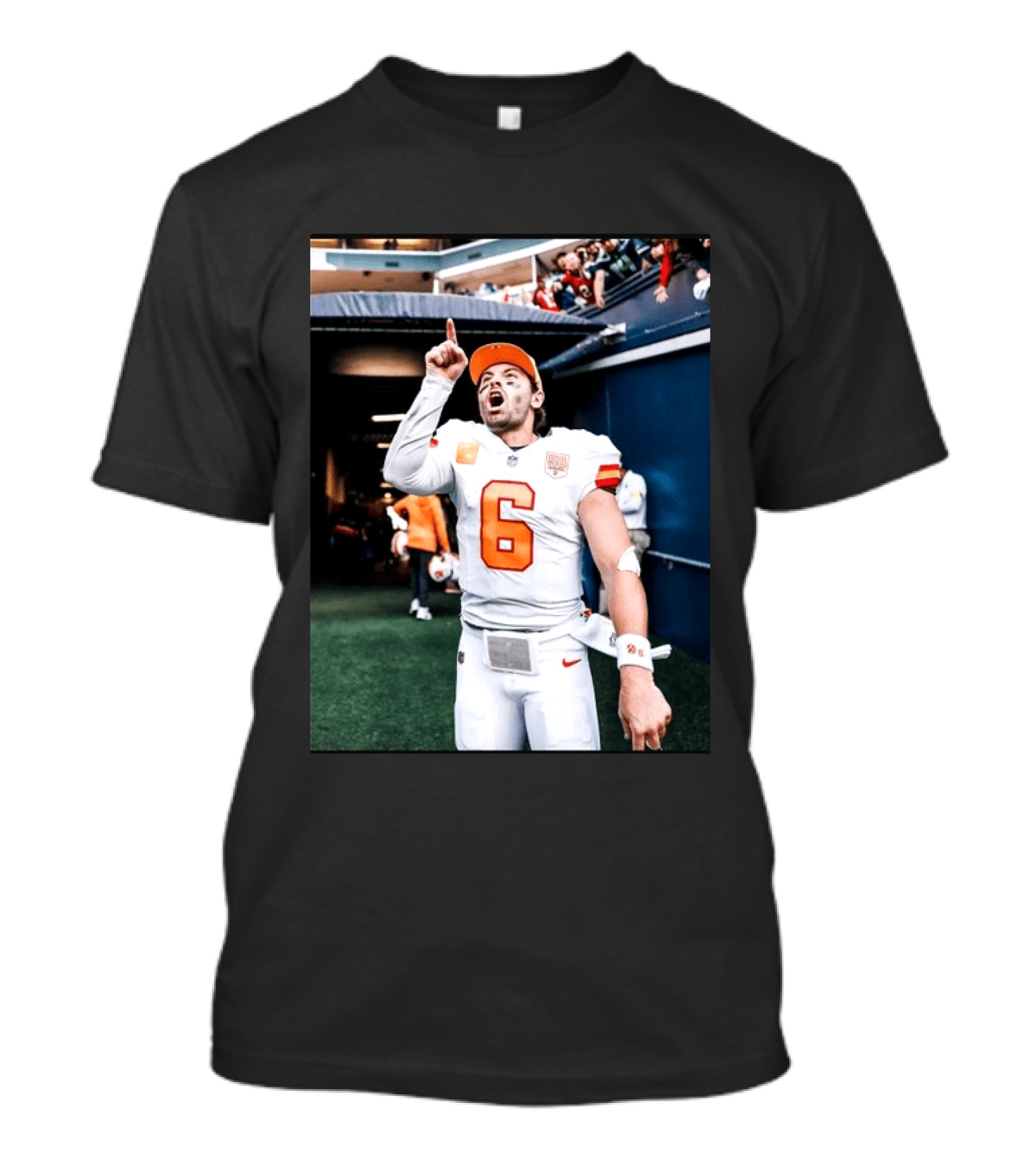 Baker Mayfield Tampa Bay Buccaneers NFL Quarterback Action Number 6 T-Shirt