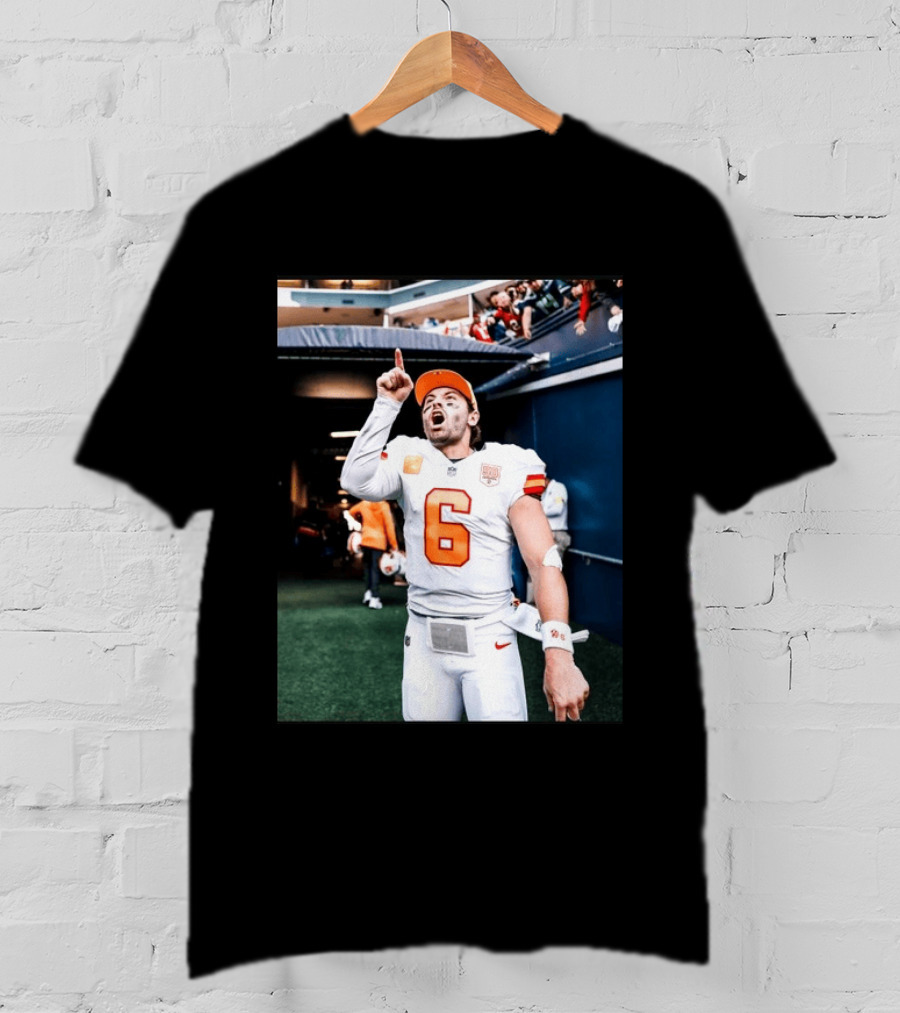 Baker Mayfield Tampa Bay Buccaneers NFL Quarterback Action Number 6 T-Shirt