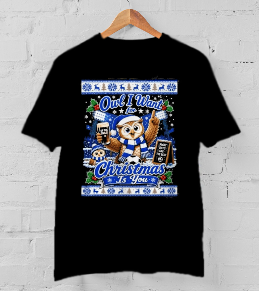 Owl I Want For Christmas Is You Sheffield Wednesday Jumper T-Shirt