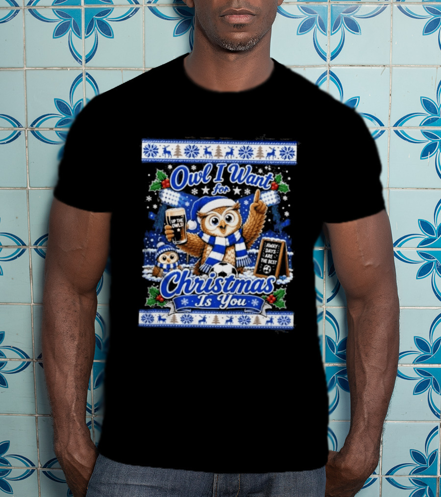Owl I Want For Christmas Is You Sheffield Wednesday Jumper T-Shirt