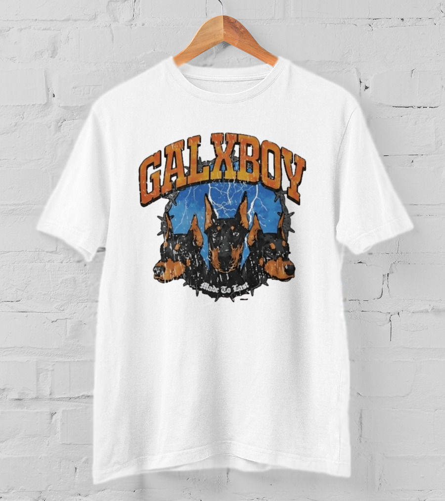 GalxBoy Made To Last Doberman Trio Bold Presence T-Shirt