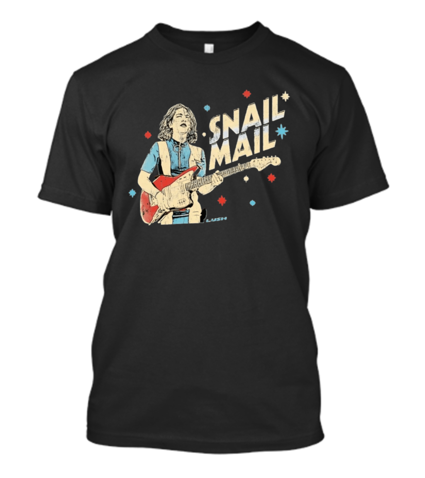Snail Mail Lush Indie Rock Distressed Guitar T-Shirt