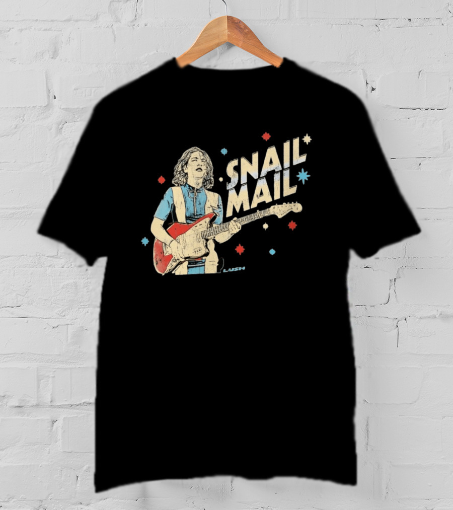 Snail Mail Lush Indie Rock Distressed Guitar T-Shirt