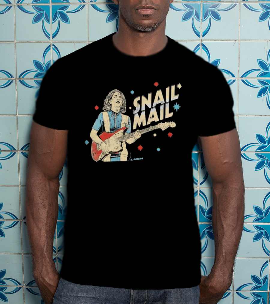 Snail Mail Lush Indie Rock Distressed Guitar T-Shirt